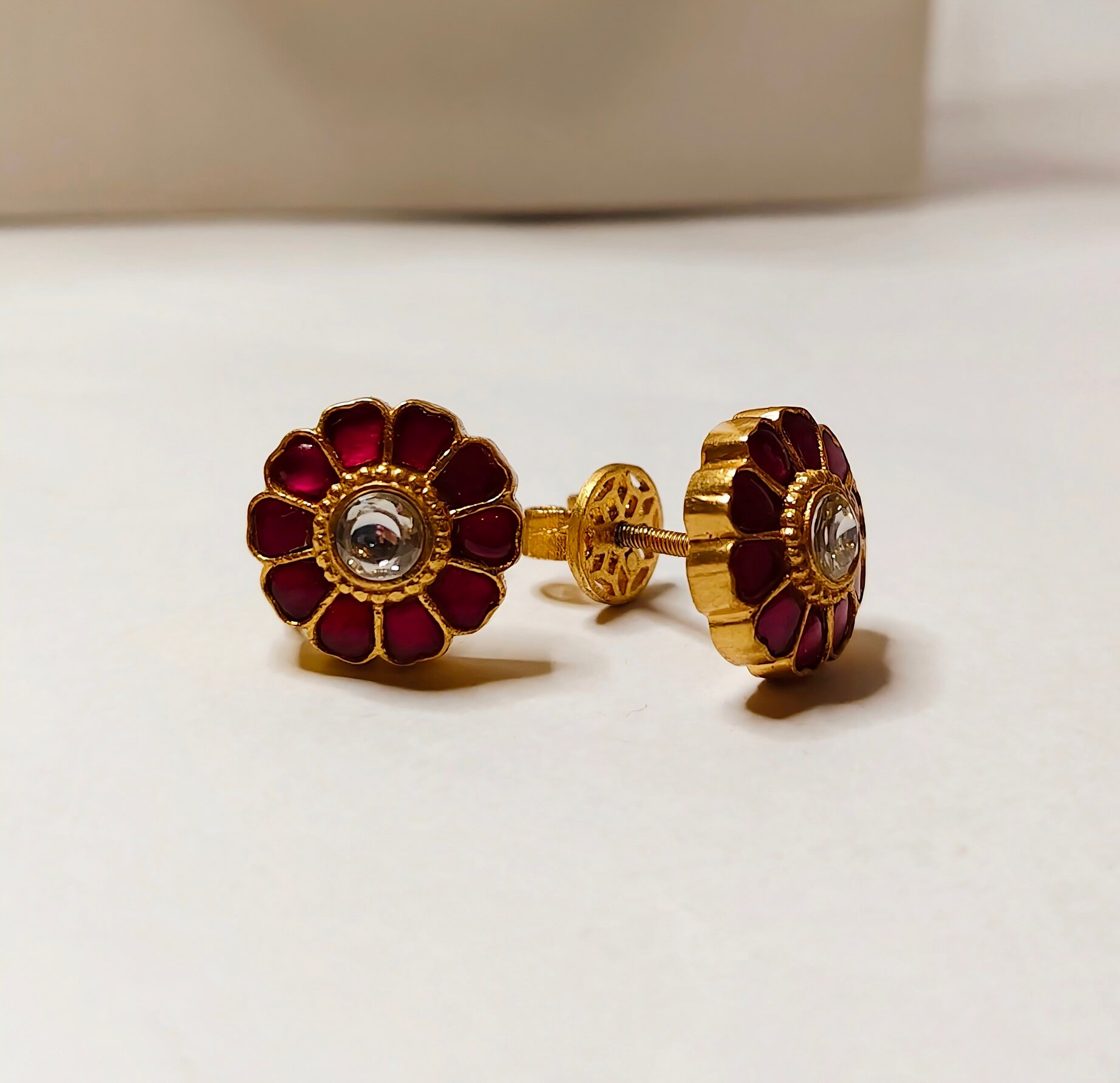 kiasa jadau studs with detachable jhumki kiasa jadau studs with detachable jhumki
