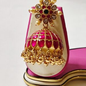 kiasa detachable red green jhumkis