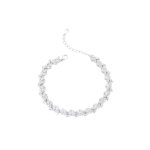 everleaf cz silver bracelet – 925 sterling silver sparkle