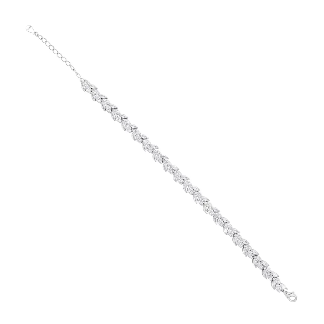 everleaf cz silver bracelet – 925 sterling silver sparkle everleaf cz silver bracelet – 925 sterling silver sparkle