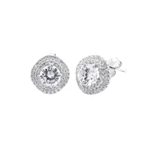 Kiasa 925 Silver Solitaire Stud Earrings