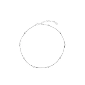 lustredots 925 silver anklet (pair)